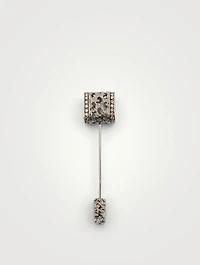 Konga 18K Gold Hammer Lapel Pin With Champagne Diamonds