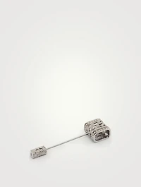 Konga 18K Gold Hammer Lapel Pin With Champagne Diamonds