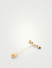 Koiwi 18K Gold Flowing Lapel Pin With Champagne Diamonds