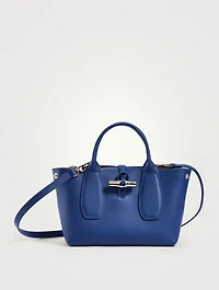 Small Roseau Leather Top Handle Bag