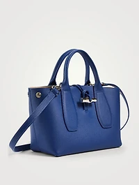 Small Roseau Leather Top Handle Bag