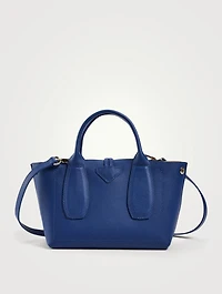 Small Roseau Leather Top Handle Bag