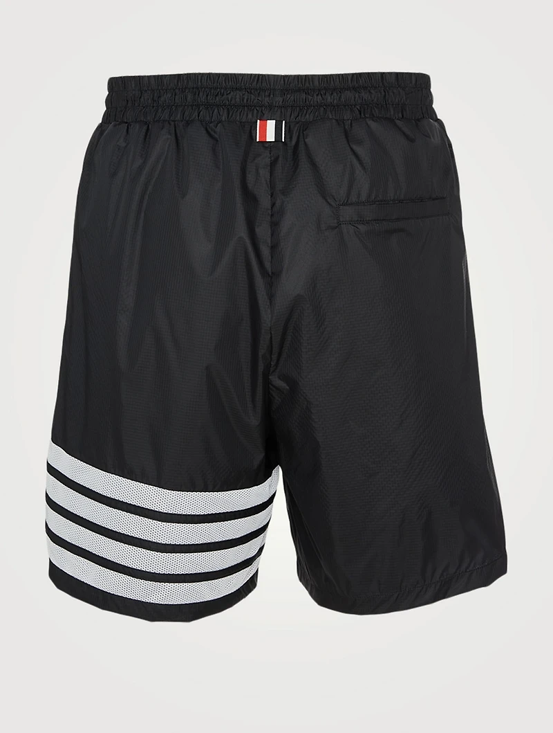 Nylon Ripstop Four-Bar Shorts