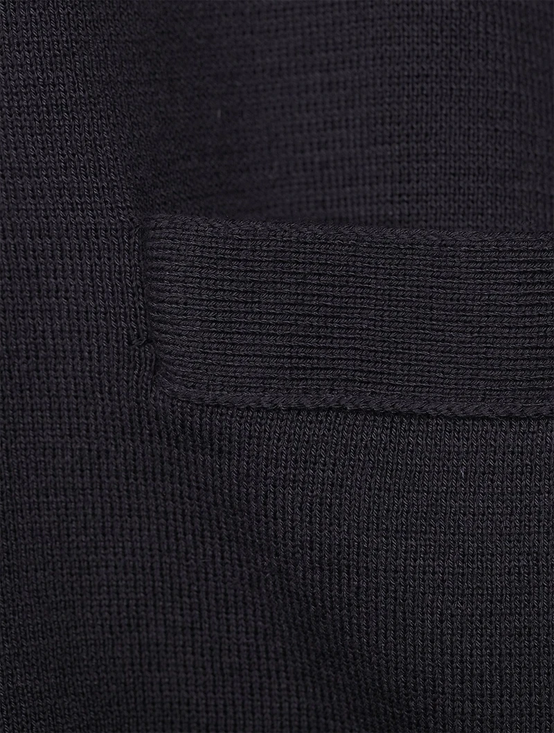 Cotton Milano Stitch Cardigan With Stripe Armband