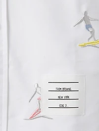 Oxford Shirt With Surfer Icon Embroidery