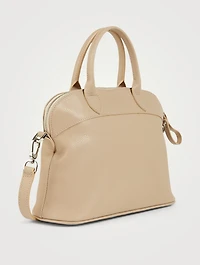Small Le Foulonné Leather Top Handle Bag