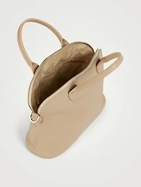 Small Le Foulonné Leather Top Handle Bag