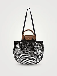 Large Le Pliage Filet Mesh Top Handle Bag
