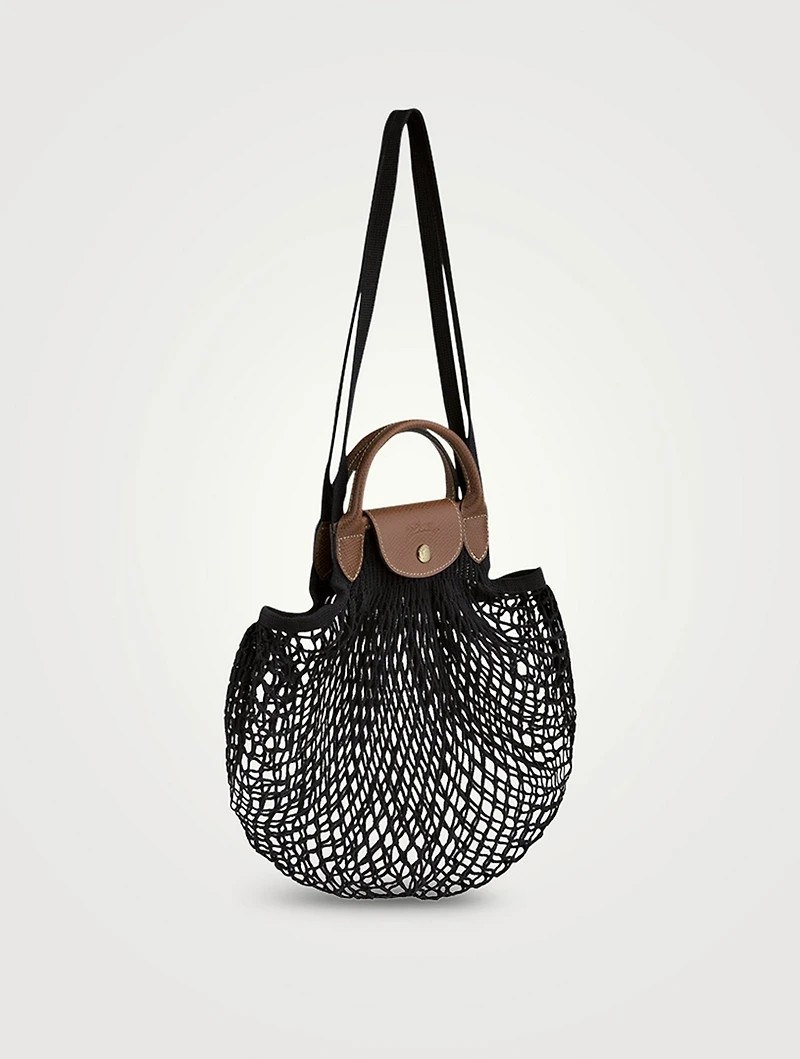Large Le Pliage Filet Mesh Top Handle Bag