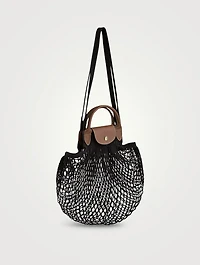 Large Le Pliage Filet Mesh Top Handle Bag