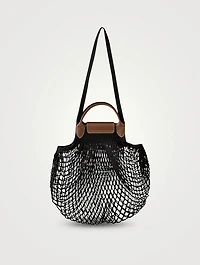 Large Le Pliage Filet Mesh Top Handle Bag