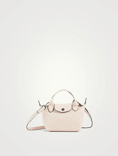 Le Pliage Leather Top Handle Bag