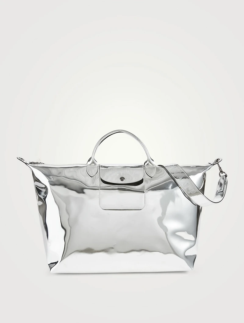 Large Le Pliage Metallic Travel Bag