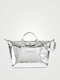 Large Le Pliage Metallic Travel Bag