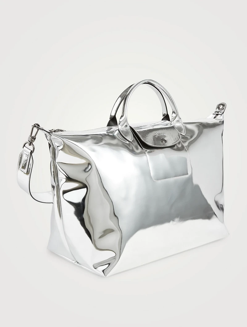 Large Le Pliage Metallic Travel Bag
