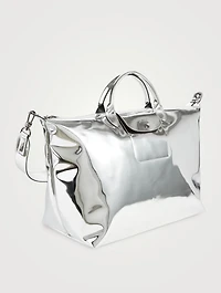 Large Le Pliage Metallic Travel Bag