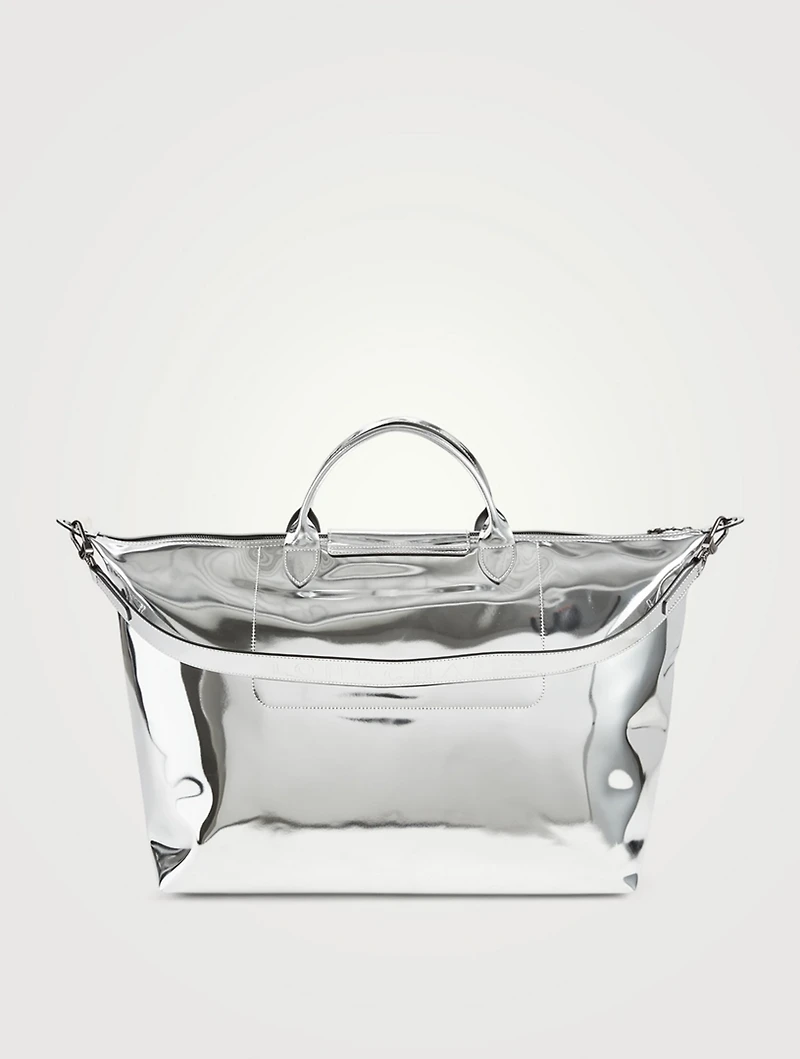 Large Le Pliage Metallic Travel Bag