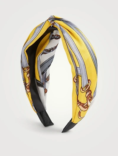Halle Printed Satin Headband