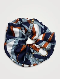 Samantha Printed Satin Scrunchie