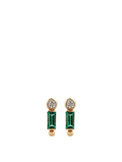 Cléo Gold Baguette Stud Earrings