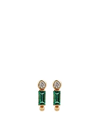 Cléo Gold Baguette Stud Earrings