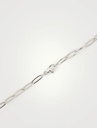 Classique Silver Melia Carré Necklace With Clear Topaz