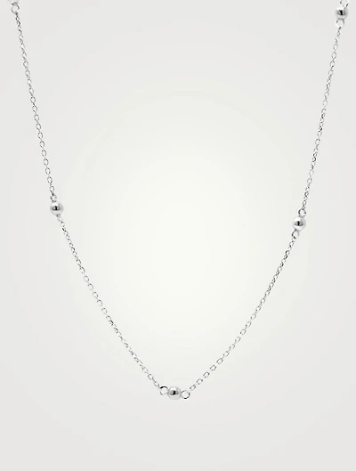 Dew Drop Silver Station Necklace