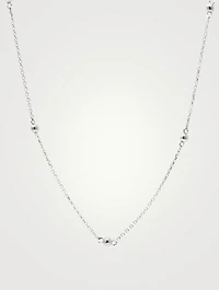 Dew Drop Silver Station Necklace