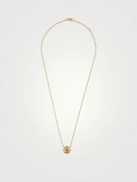 Dew Drop 14K Gold Marine Evil Eye Pendant Necklace With Turquoise