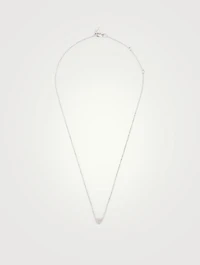 Love Letter Silver Heart Necklace With White Sapphire