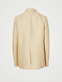 Wool And Silk Melange Organza Blazer