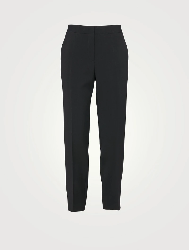 Wool-Blend Cropped Pants