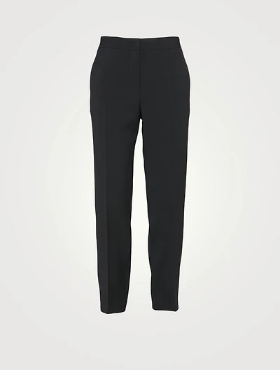Wool-Blend Cropped Pants
