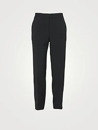 Wool-Blend Cropped Pants
