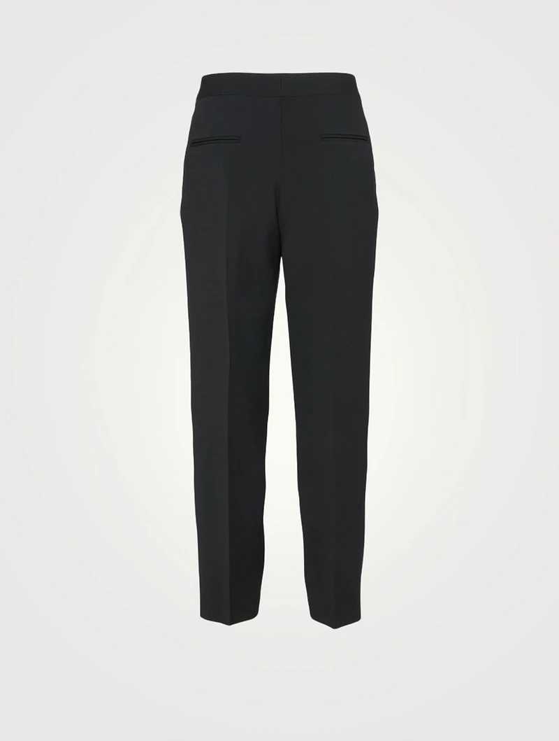 Wool-Blend Cropped Pants