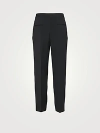 Wool-Blend Cropped Pants