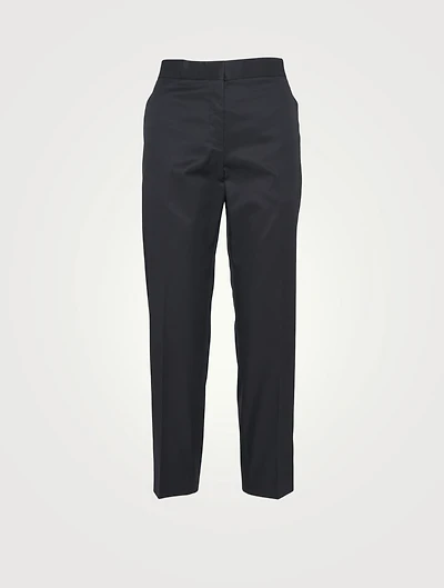 Cotton Straight-Leg Pants