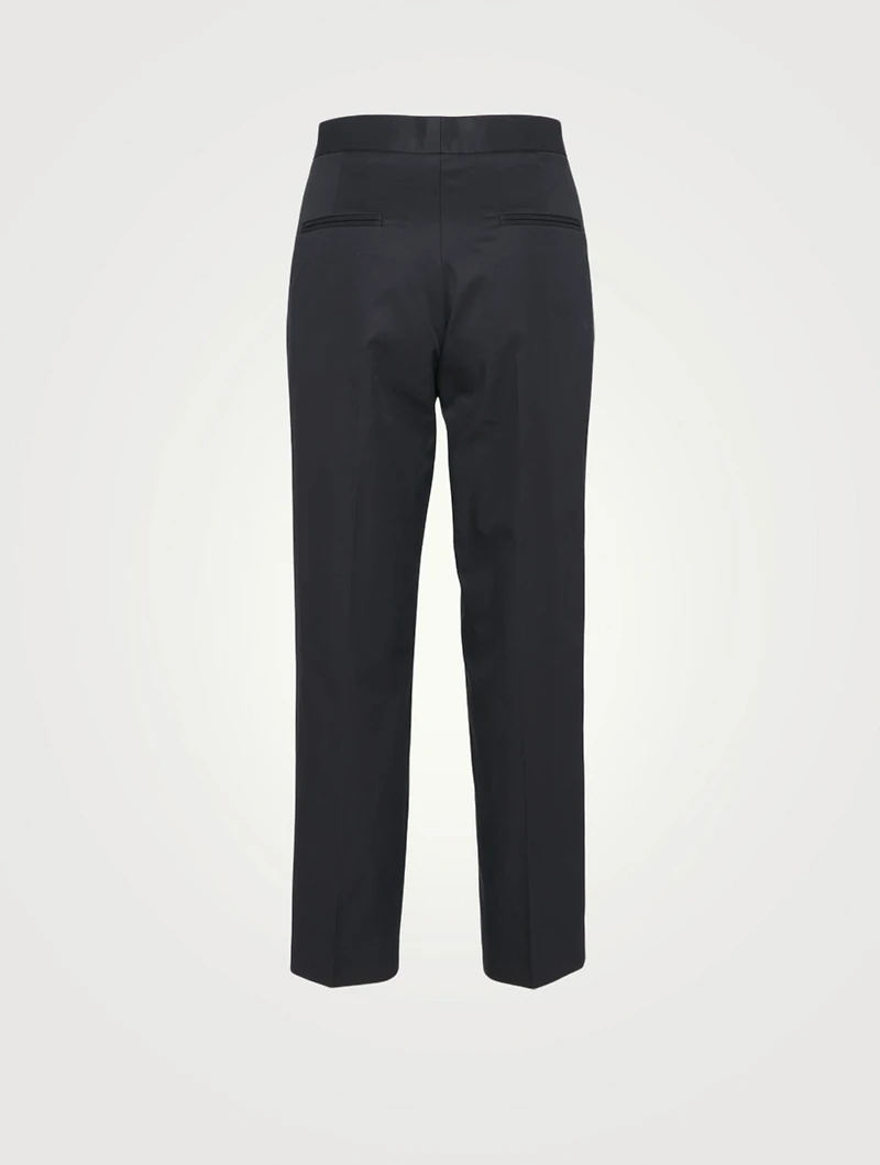 Cotton Straight-Leg Pants