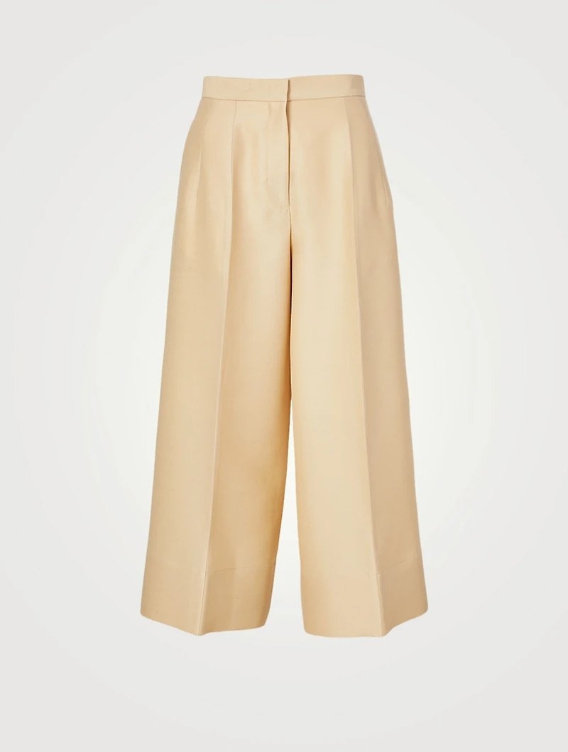 Wool And Silk Melange Organza Pants