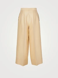 Wool And Silk Melange Organza Pants