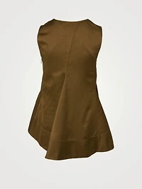 Linen-Blend Sleeveless Top