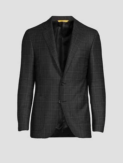 Wool Jacket Plaid Print