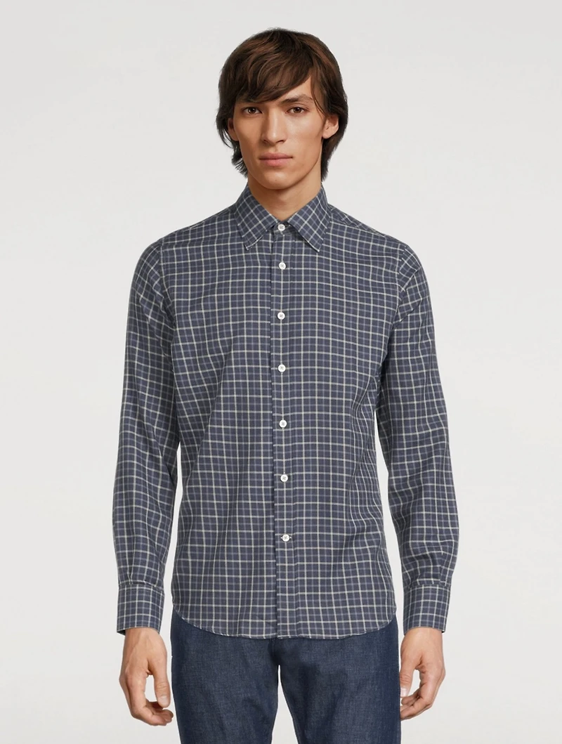 Cotton Shirt Check Print