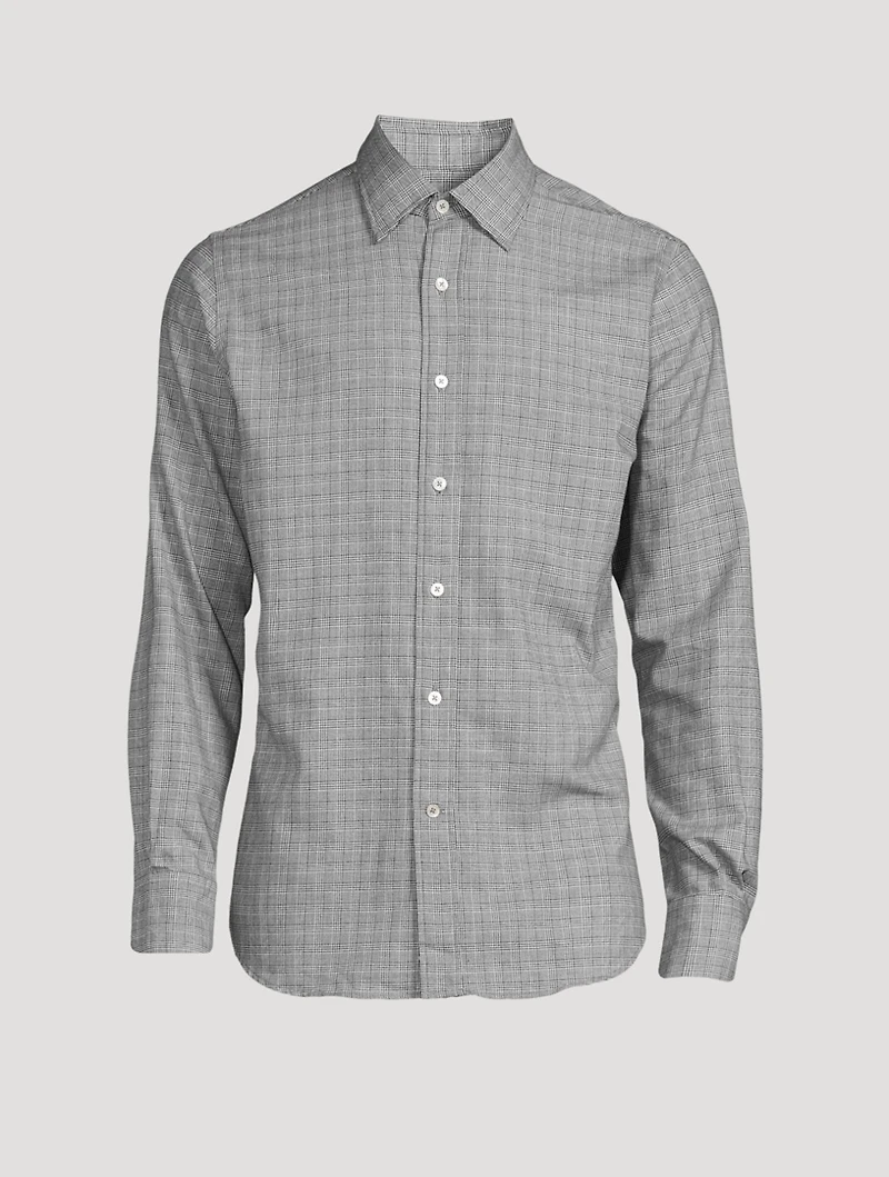 Cotton Shirt Prince Of Wales Print