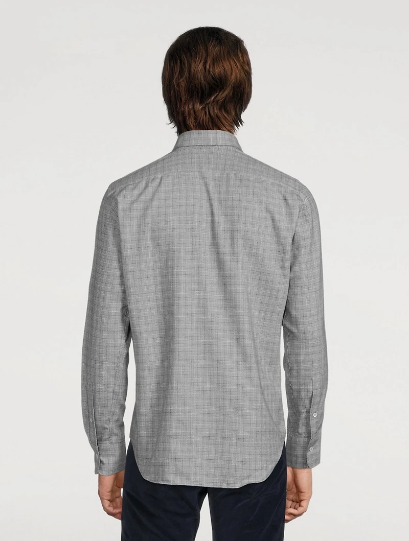 Cotton Shirt Prince Of Wales Print