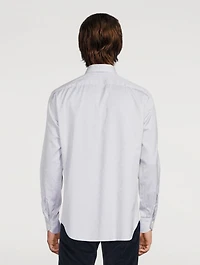 Impeccabile Cotton Shirt Micro Grid Print