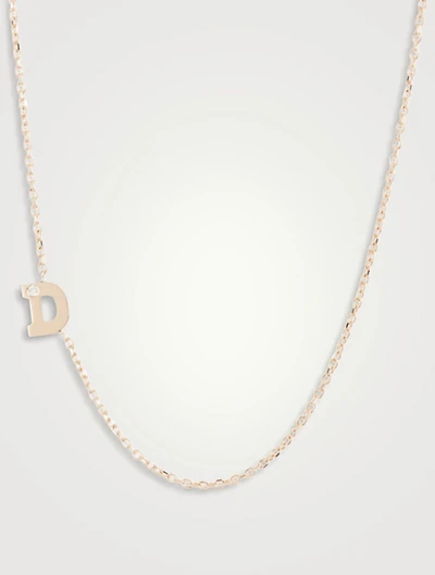 Love Letter 14K Gold Initial Necklace With Diamond