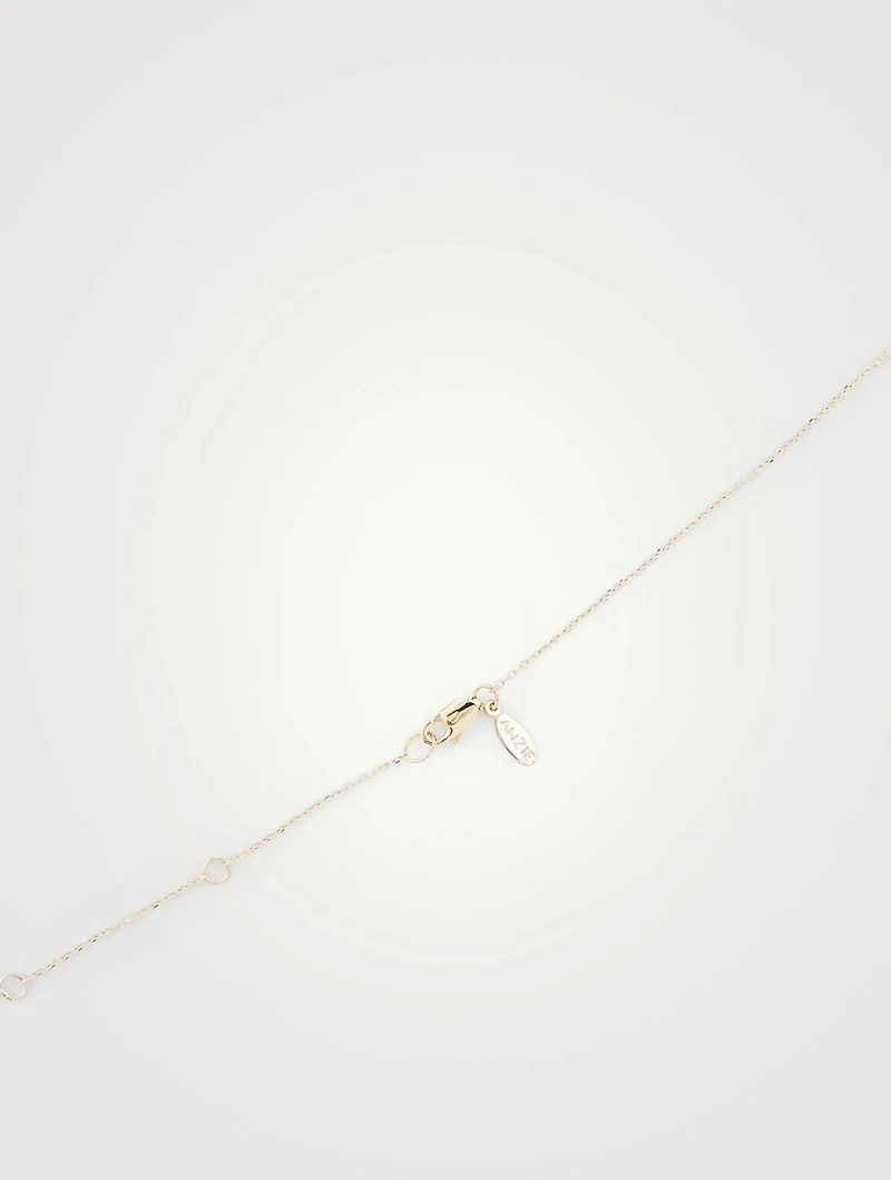 Love Letter Gold K Initial Necklace With Diamond