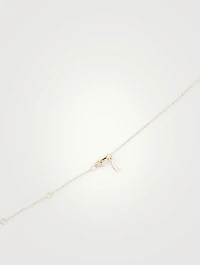 Love Letter Gold K Initial Necklace With Diamond