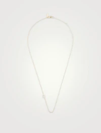 Love Letter Gold C Initial Necklace With Pavé Diamonds